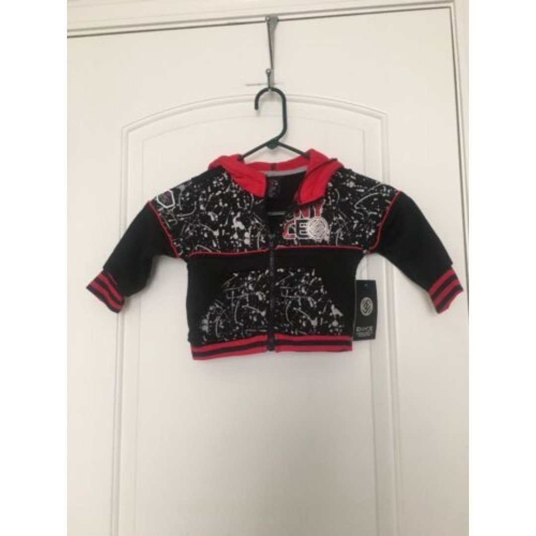 Enyce New York Baby Boys Graphic Print Hoodie Sweatshirt Zip-Up Size 18 Months