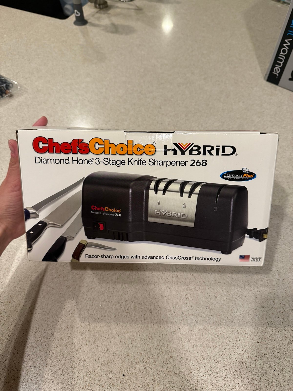 Chef’s Choice Hybrid 268 Diamond Hone 3 Stage Electric Knife Sharpener