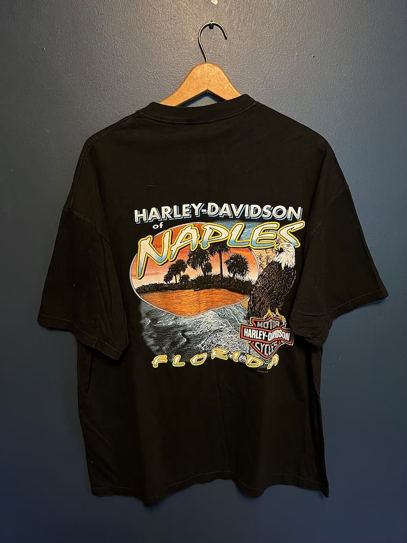 Vintage Y2K Harley Davidson Motorcycles Pocket T Shirt Tee Size XL