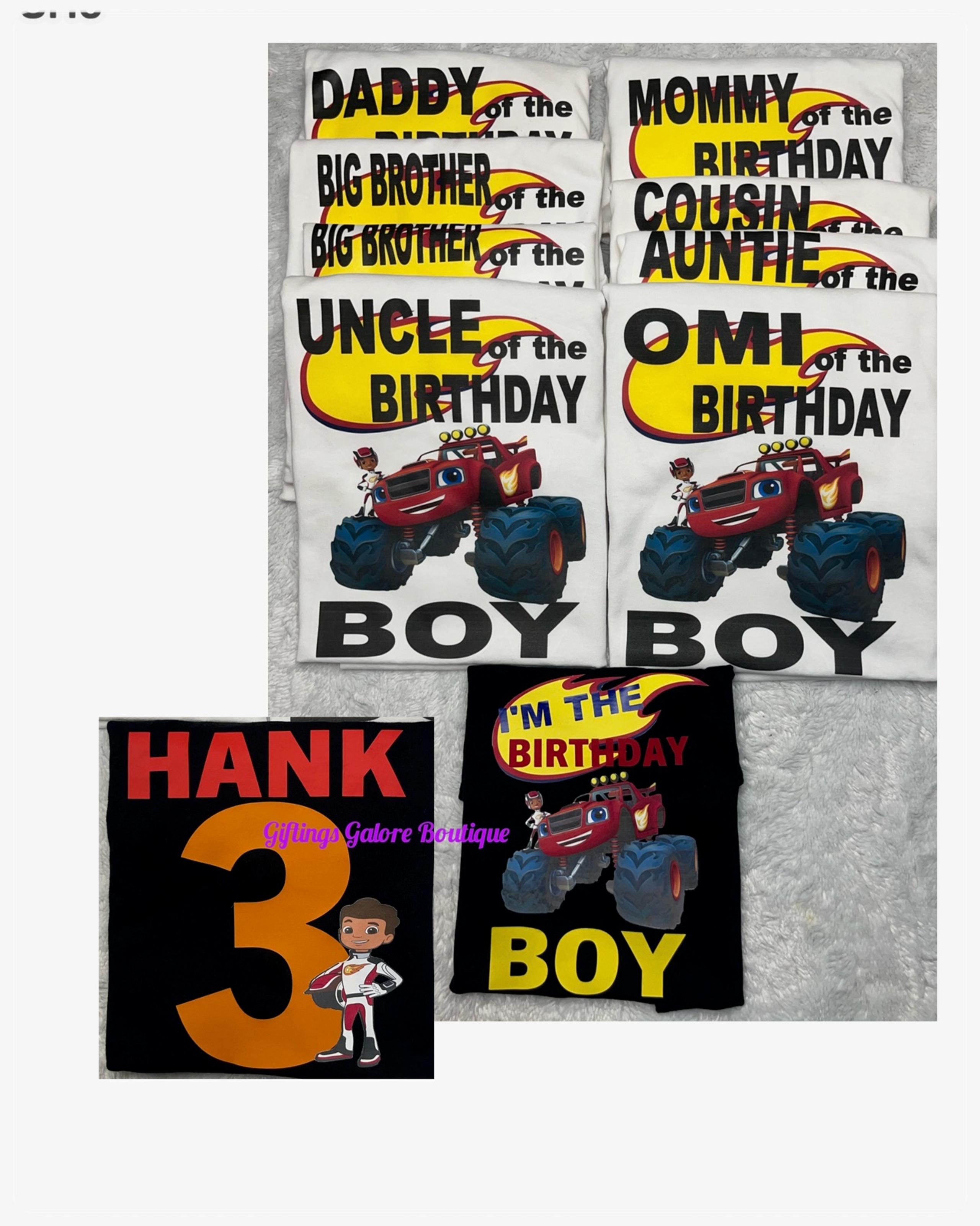 Blaze monster machine birthday shirt