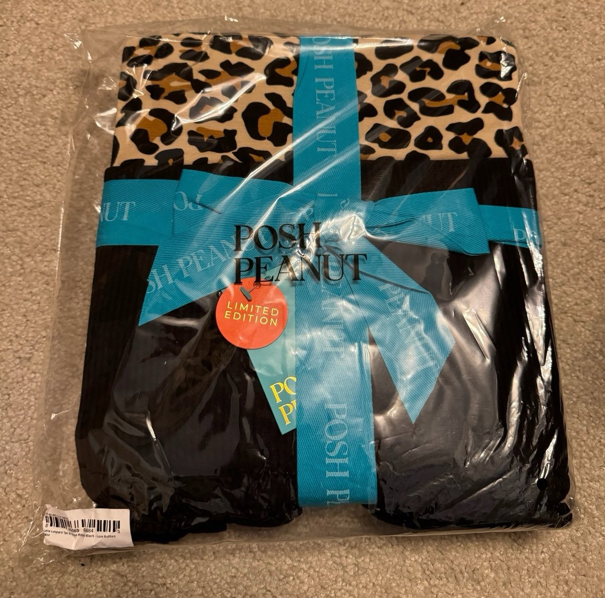 Posh Peanut Tan Lana Leopard ruffled patoo