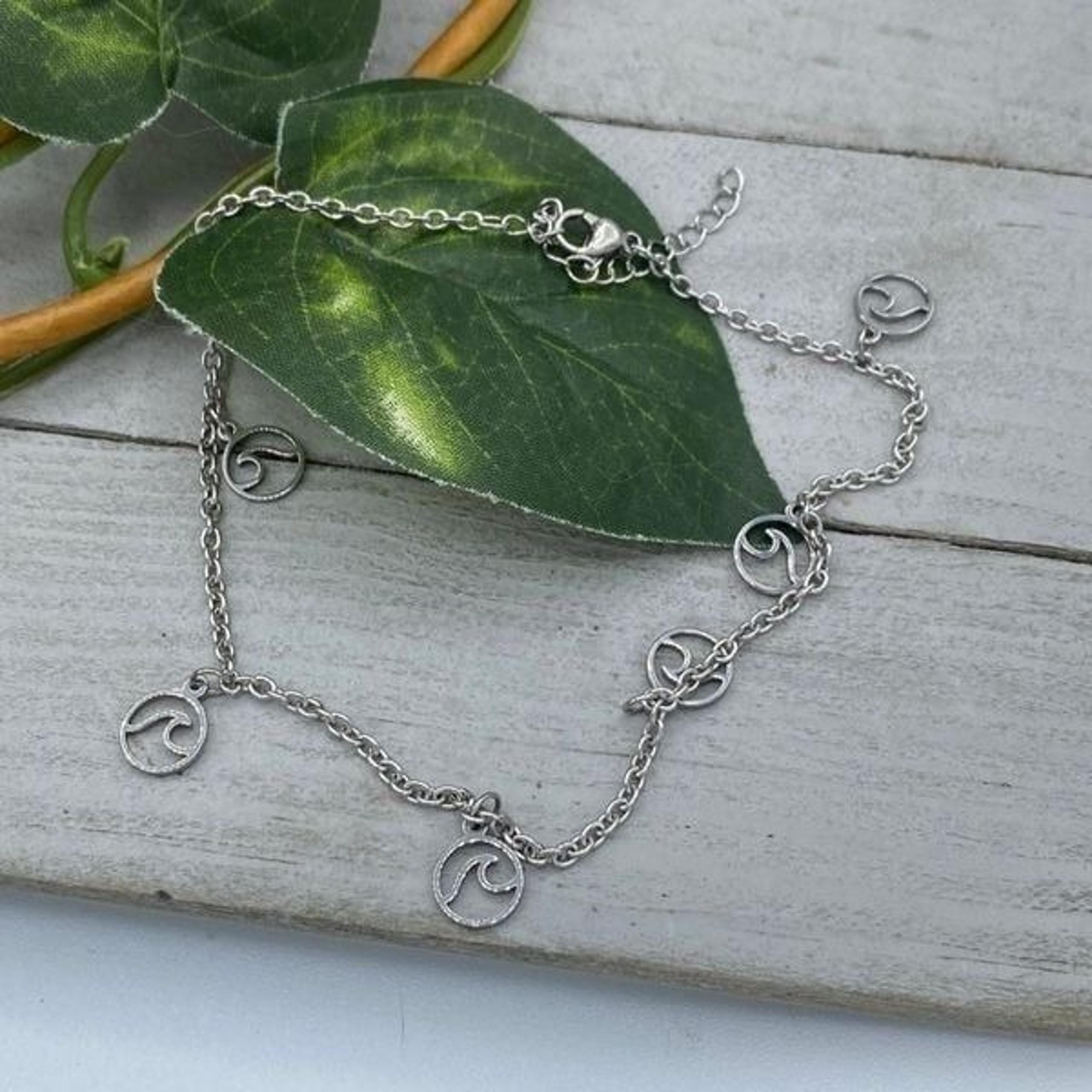 Stainless Steel Wave Anklet