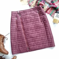 WORTH New York quilted midi skirt