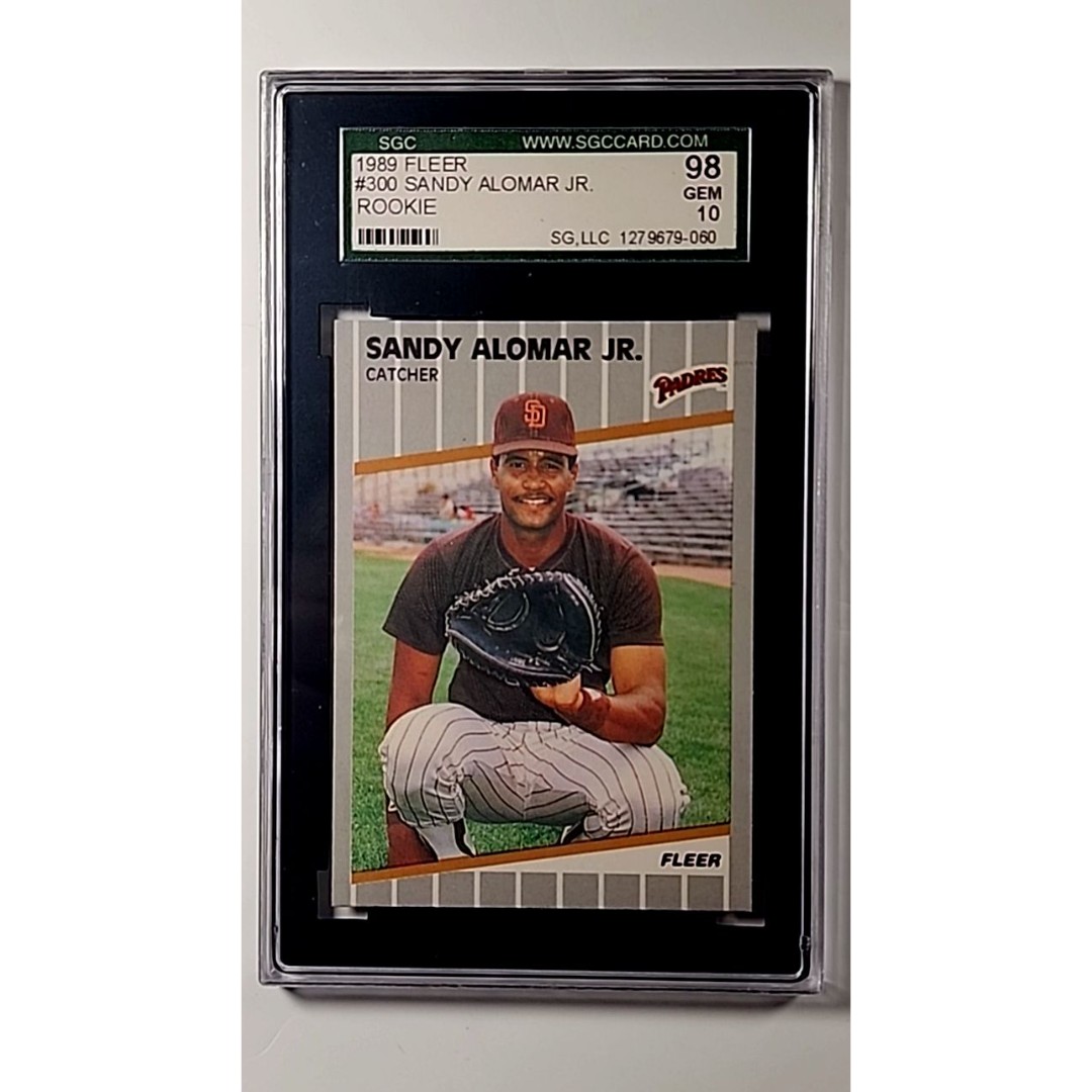 1989 Fleer #300 Sandy Alomar Jr Jr. Rookie RC SGC 10 / 98 Gem Mint POP 1