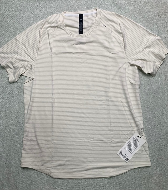 Lululemon mens License to Train Short-Sleeve Shirt XL Heathered Bone NWT