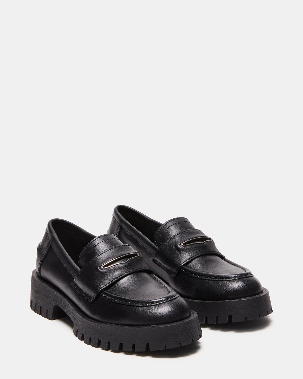 Steve Madden LAWRENCE BLACK LEATHER casual classic comfy stylish comfy summer