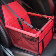 POOCH-LABS Red Travel Dog Car Seat Cover (40*32*24cm)