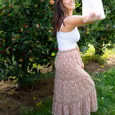 High Waisted Peasant Skirt
