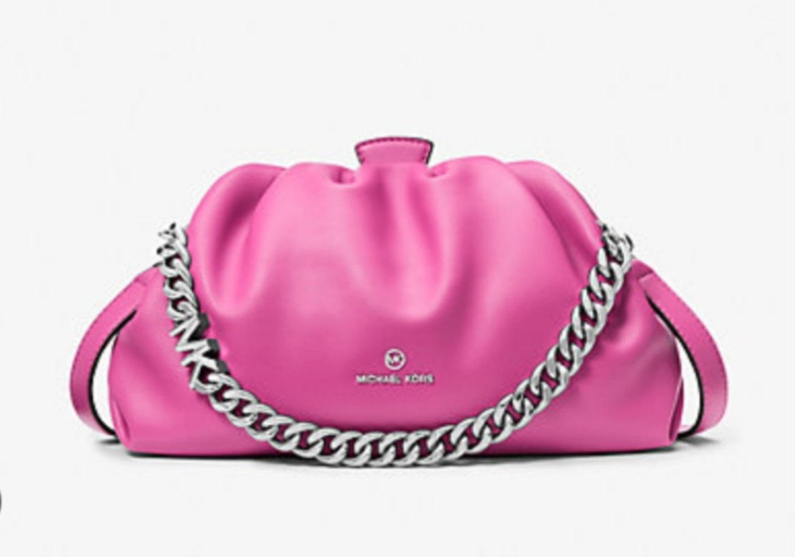 Nola Small Faux Leather Pink Michael Kors Pink Clutch Bag Handbag Used once