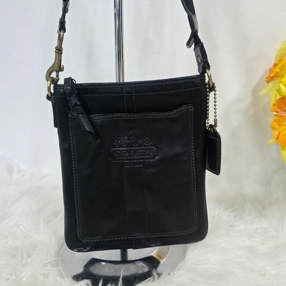 Coach vintage crossbody black slim leather