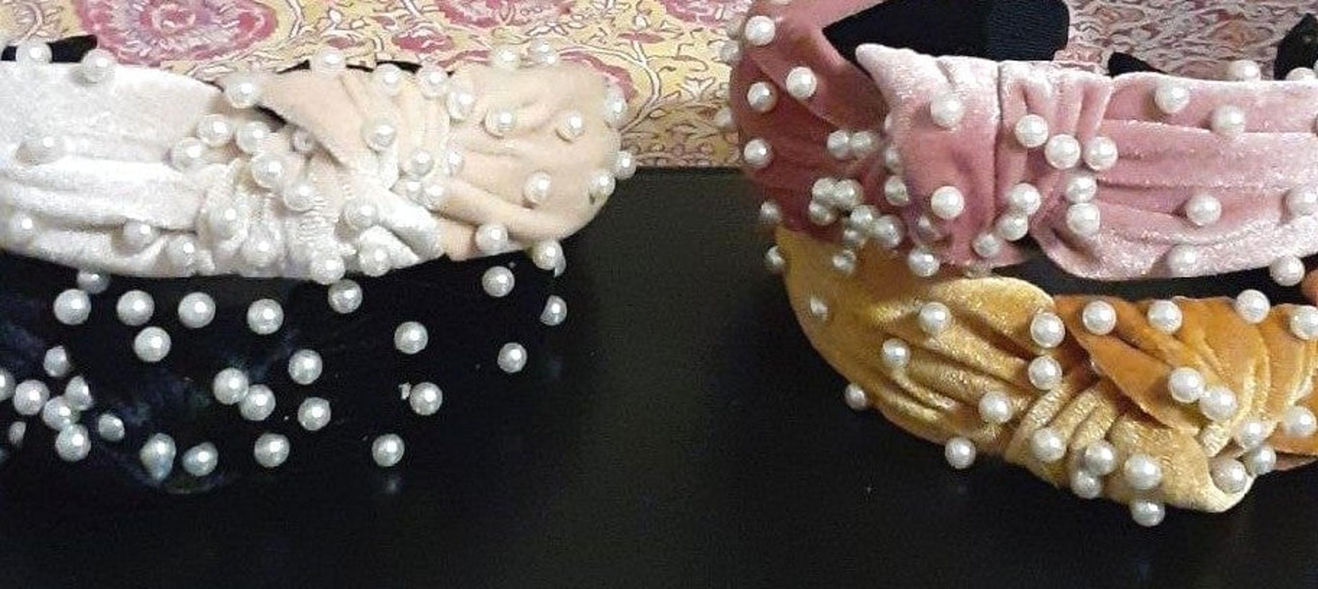 Pearl Knot Headbands - Set Of 4