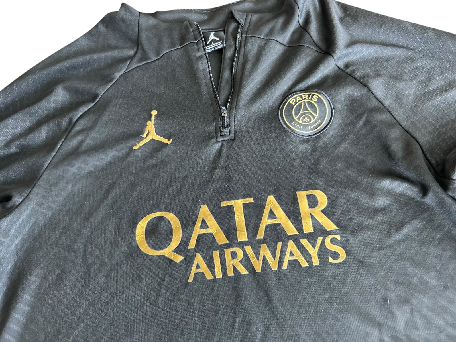 お得な情報満載 Jordan Saint-Germain Paris Qatar Airways Black Drill Top ウェア