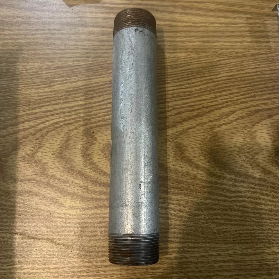 1 3/4 x 10” Galvanized Steel Pipe Nipple Threaded 1.75 x 10 LOT OF 20