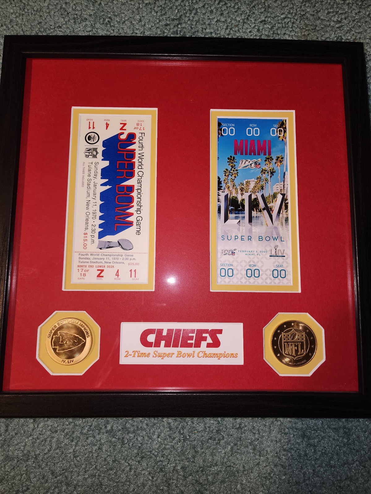 Chiefs 2 time Superbowl Championship tickets
