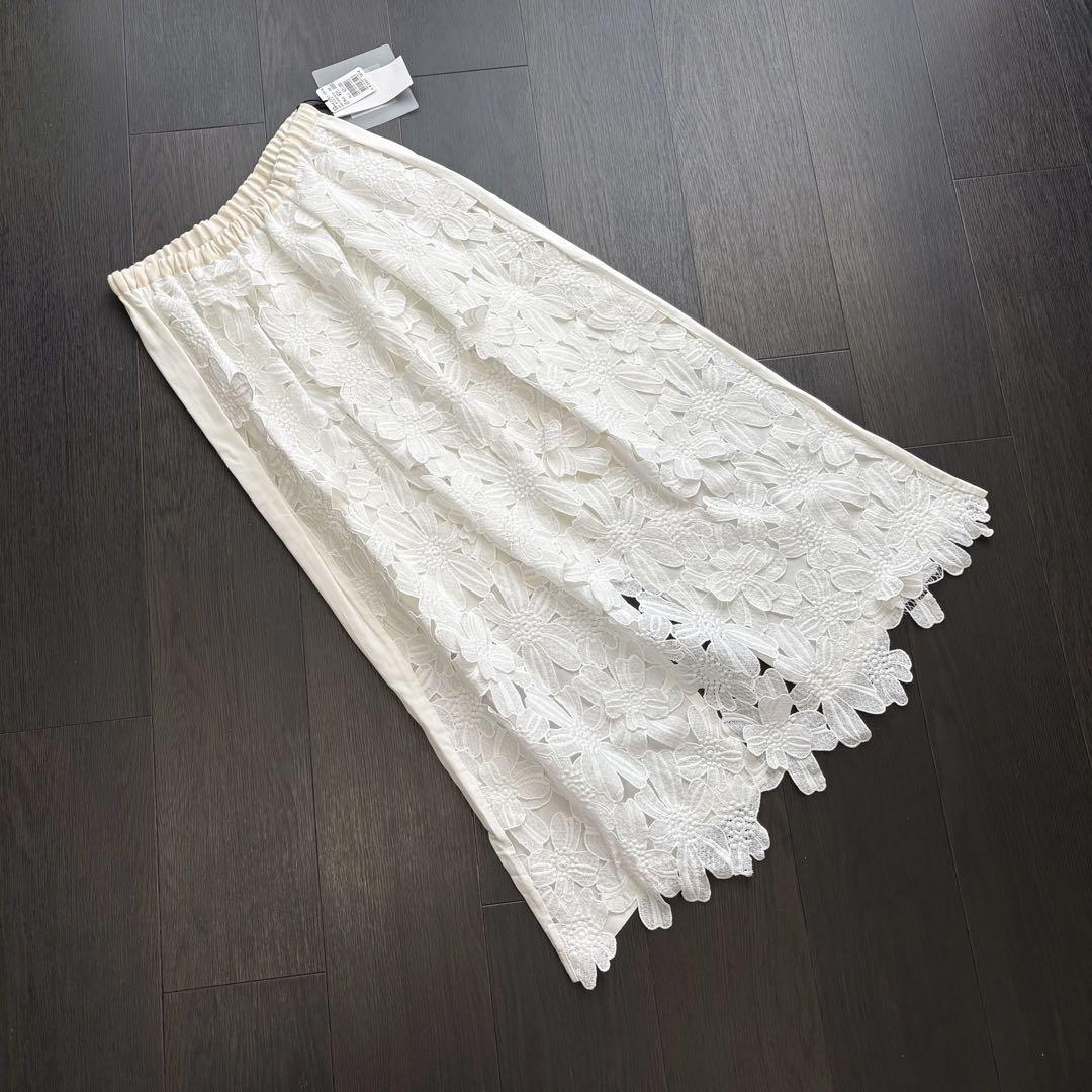 New Scott Club vin (ヴァン) lined floral long skirt, Yamada-ya.