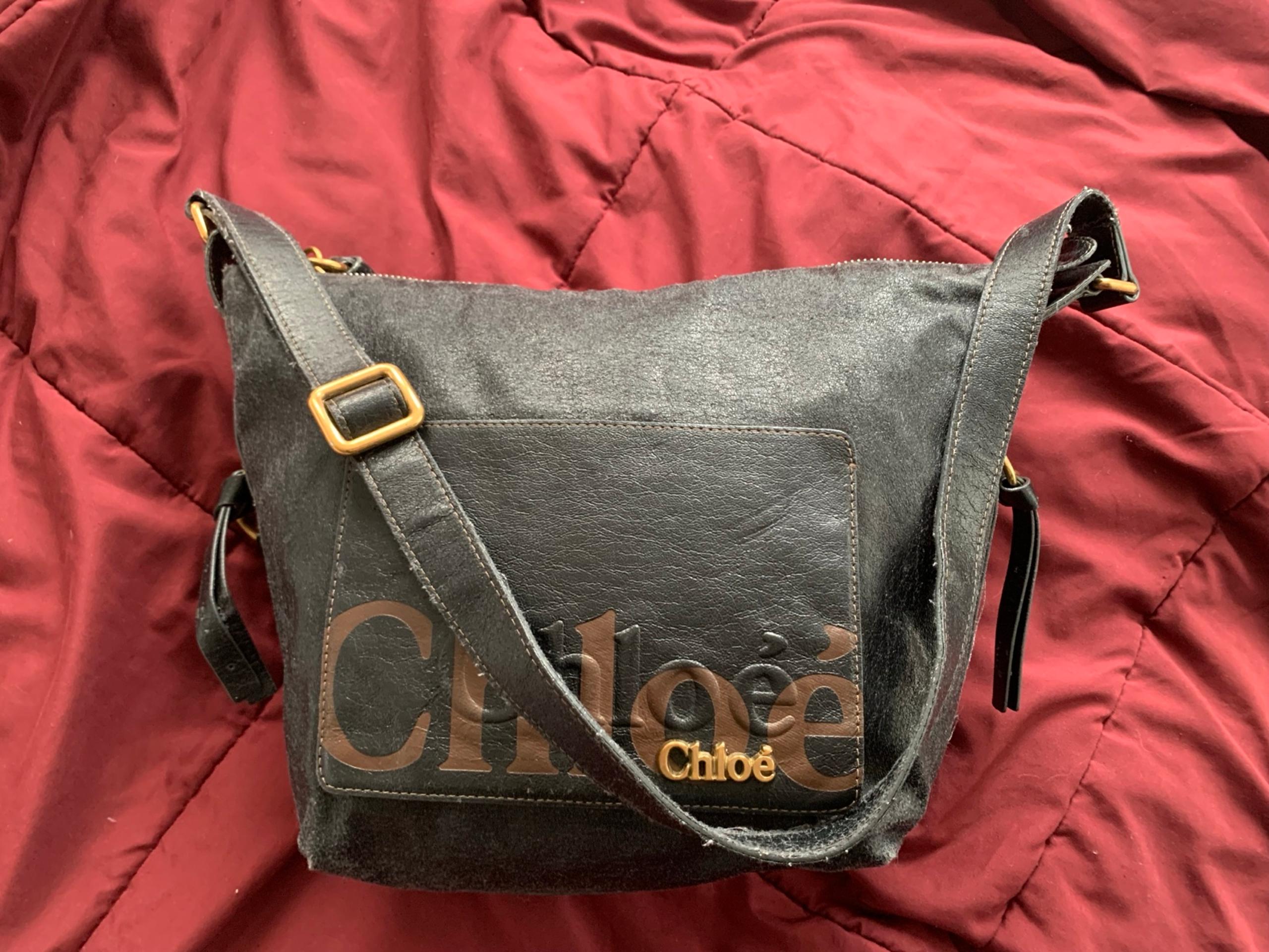 CHLOE’ Charcoal Gray BAG Shoulder or Crossbody Adjustable Strap