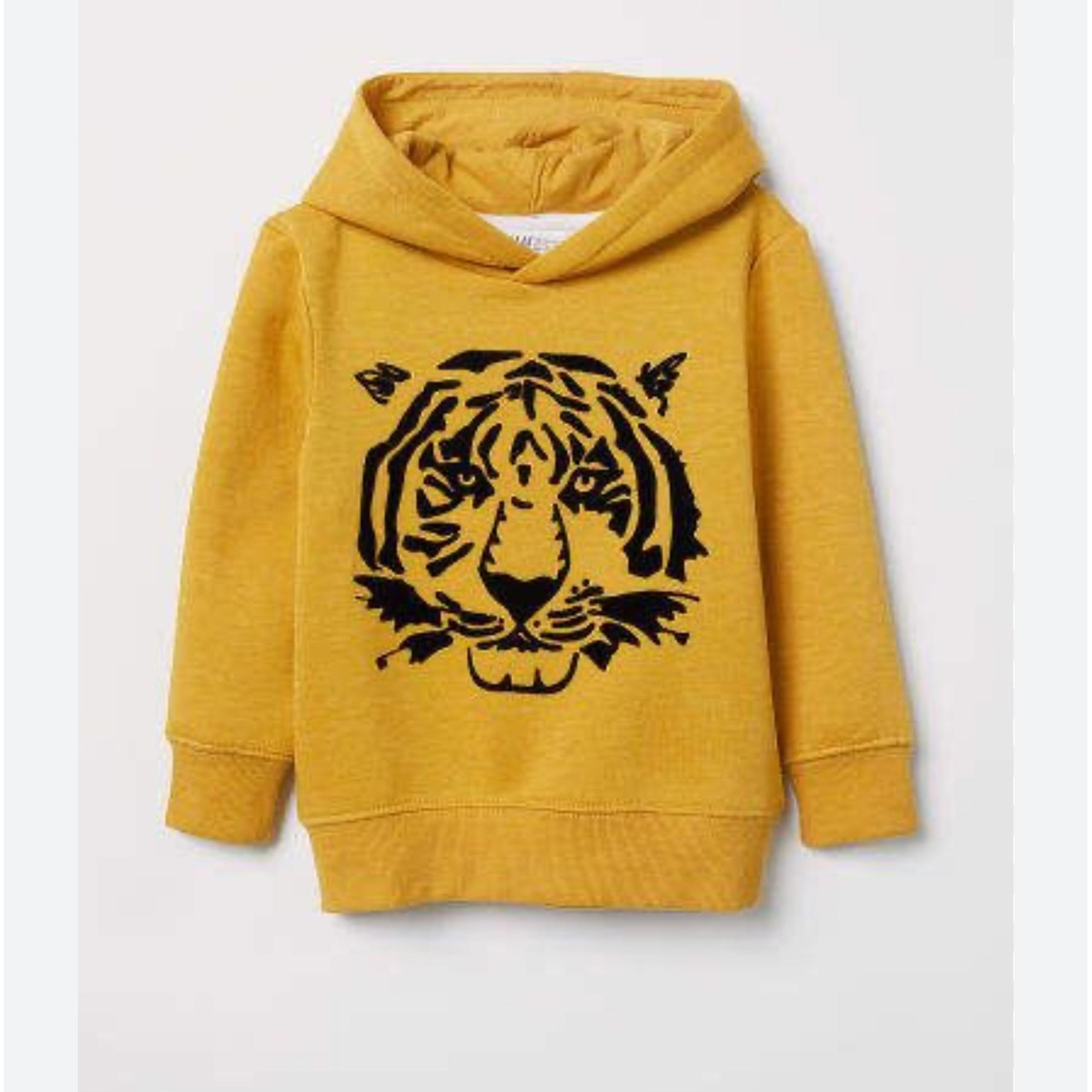 H&M Tiger Graphic Hoodie Pullover Sweatshirt Trendy Kid's Size 2 - 4 Y