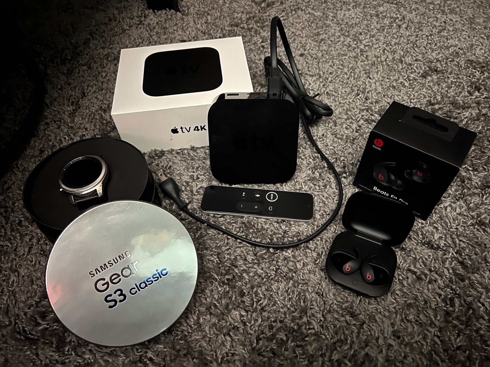 Bundle for Apple 4K TV, Beats Fit Pro, Samsung Gear S3 Smartwatch