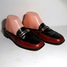 Vintage Brighton red black Jodi mules