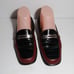 Vintage Brighton red black Jodi mules