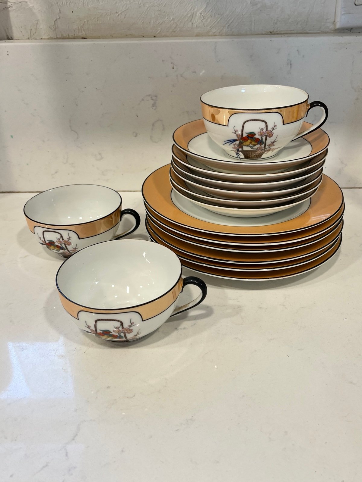 Vintage Lusterware Noritake Pheasant Hand Painted