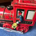 Vintage Western Locomotive Red Tin Train !!!!