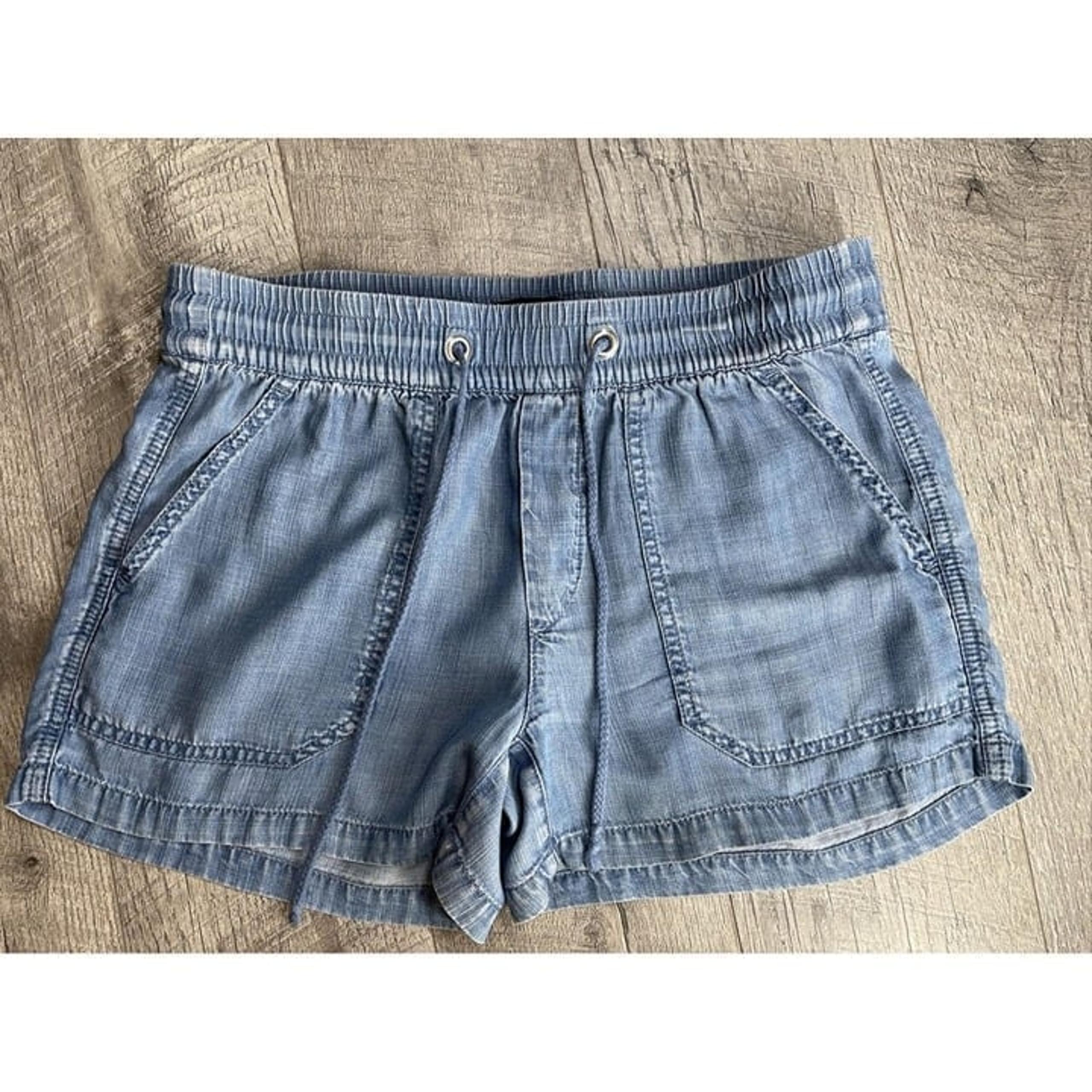 Banana Republic Shorts Womens XS Blue Soft Lyocell Pull On Pockets Preppy Y2K