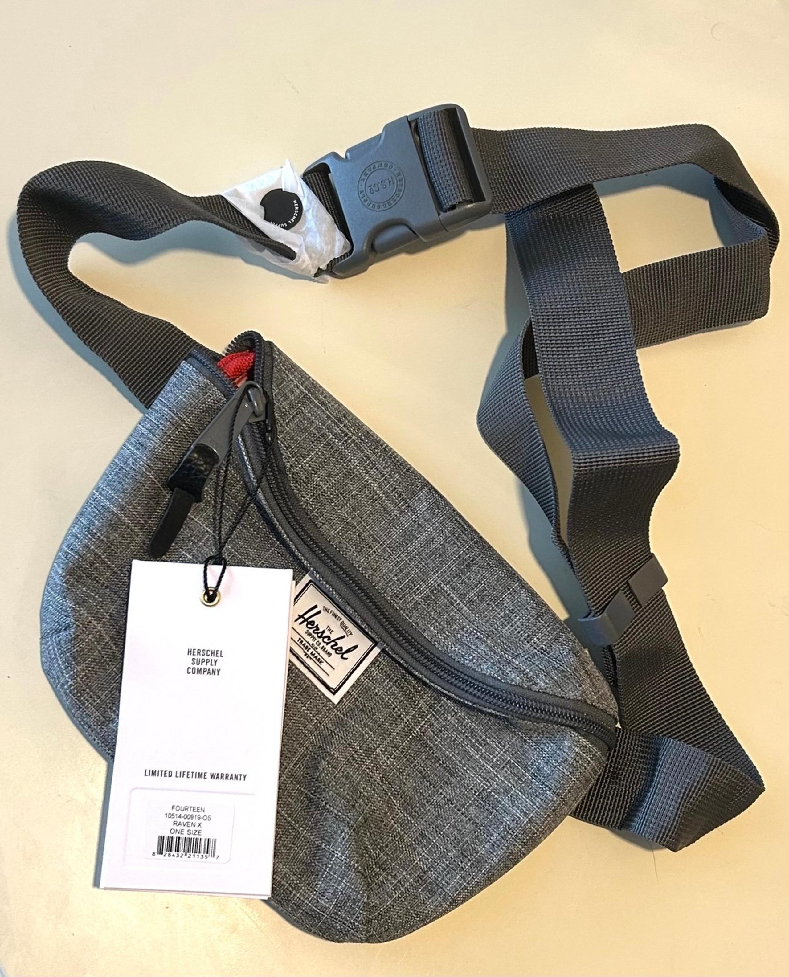 NWT Herschel Supply Company Gray Raven X Fanny Pack / Crossbody Bag