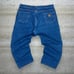 Vintage Carhartt Jeans Baggy Wide Leg Fit Medium Wash Denim Flannel Lined 90s
