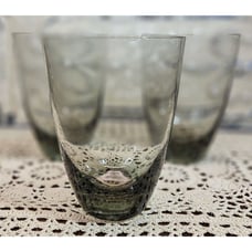 Set 3 Smoky Grey Per Lütken Holmegaard Mid Century Modern Danish 4.75 Glassware