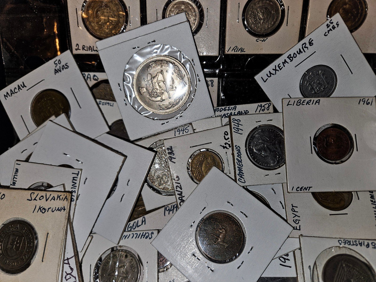 **RESERVED FOR ELLEN B.** One Lg lot of mixed foreign coins, approx. 150 ct.