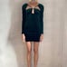NWT ZARA VELVET DRESS/ DARK GREEN