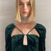 NWT ZARA VELVET DRESS/ DARK GREEN