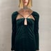 NWT ZARA VELVET DRESS/ DARK GREEN