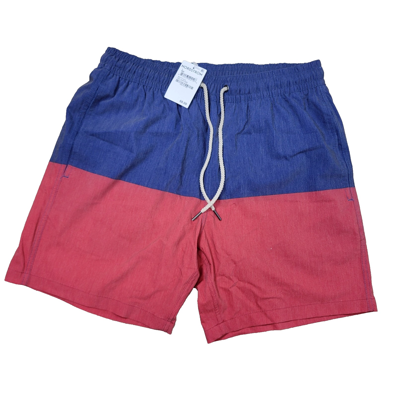 NWT Fair Harbor Mens Large Blue Red Swimsuit Drawstring OG Jupiter Nautilus