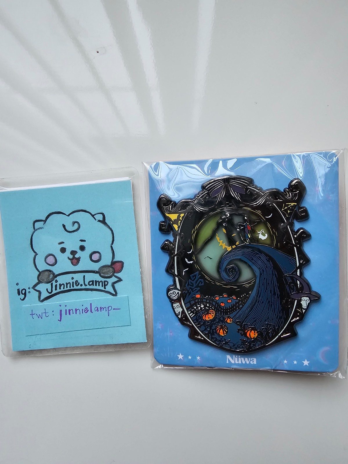 Nightmare Before Christmas Stained Glass Landscape Nuwa Enamel Pin