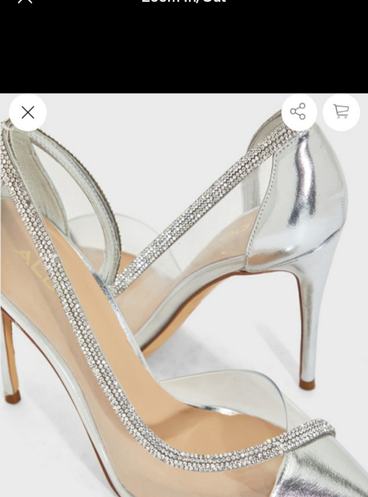 Aldo fibeth silver rhinestones ladies sandals size 8.5 and 9 available