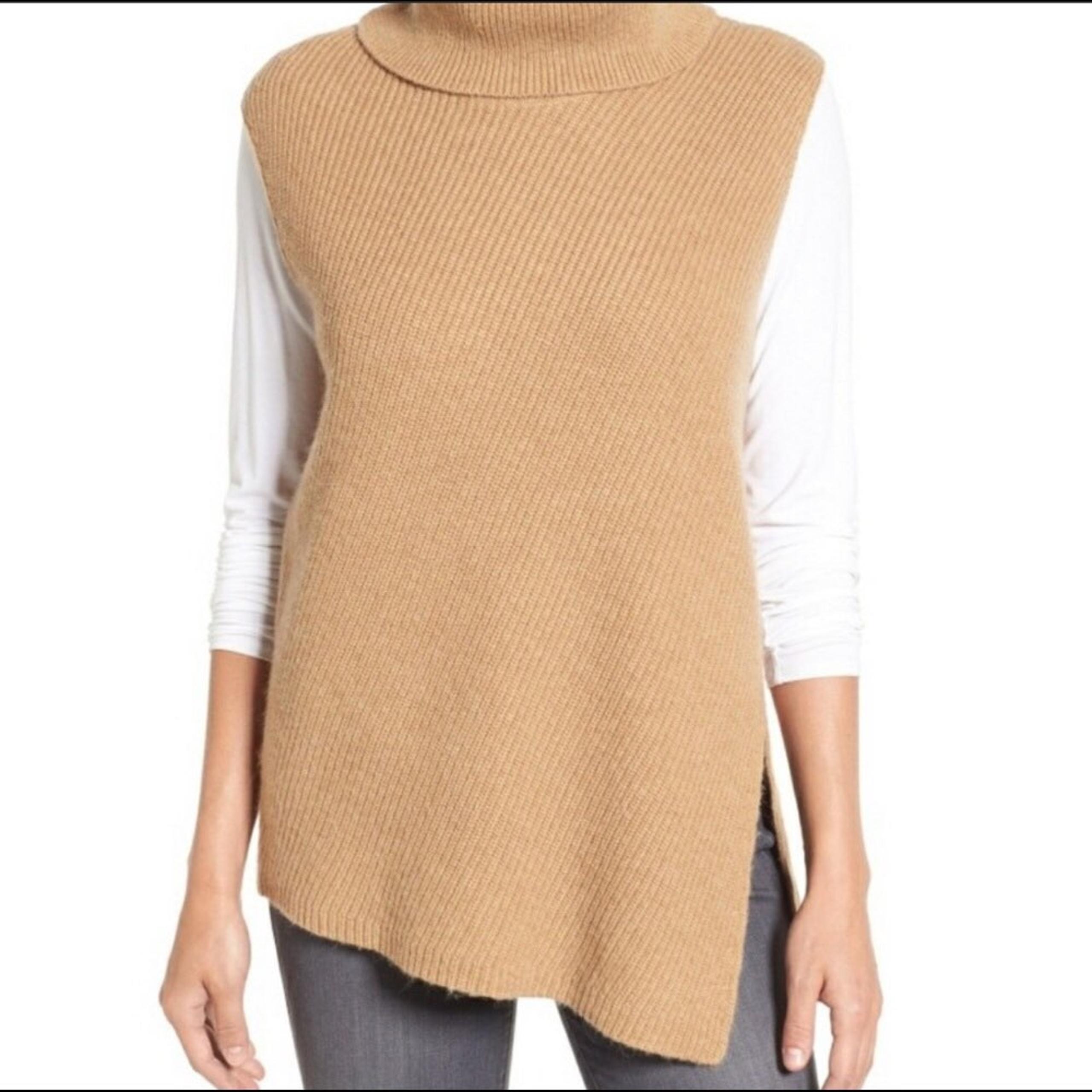 Halogen asymmetrical turtleneck sweater