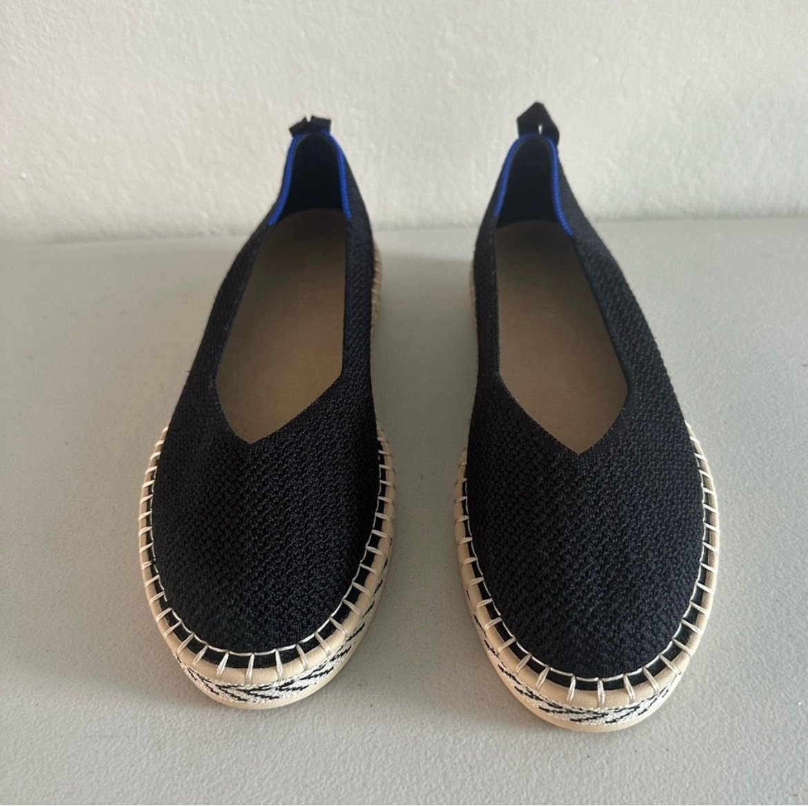 New Rothys The Espadrille Black Shoes 8.5