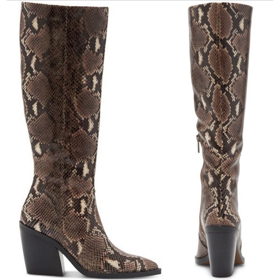 Vince Camuto Gravana Snakeskin Knee High Boots - 5 1/2 M
