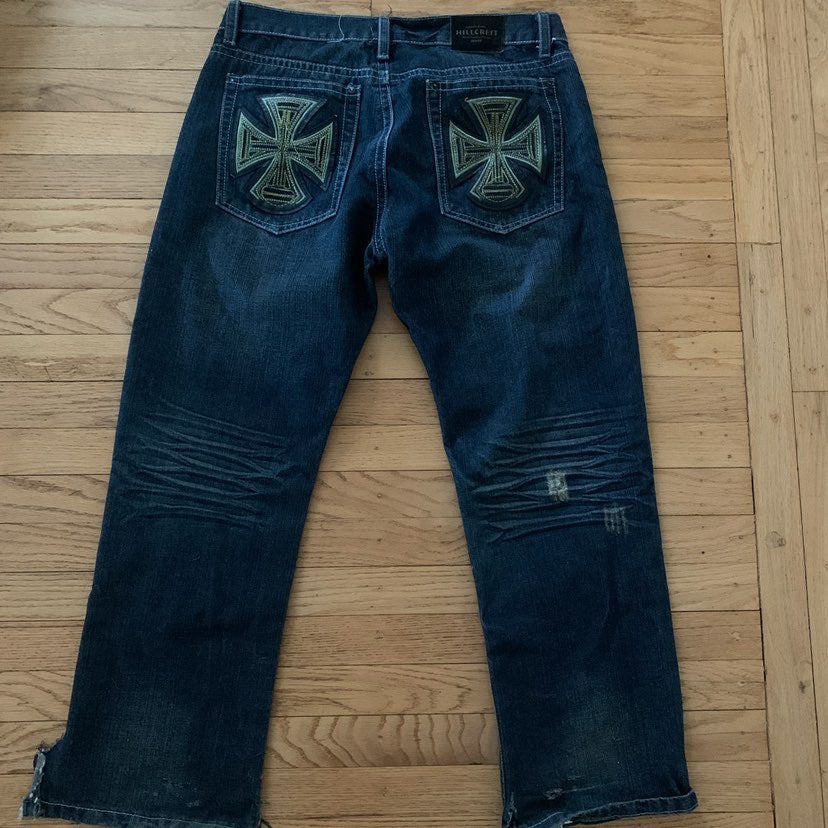 Hill crest jeans with crosses