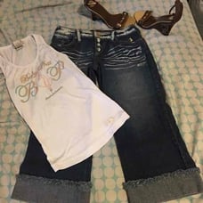 BABY PHAT Y2K Capris & size 7 Wedges ONLY