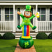 7 FT St Patrick Leprechaun on Rainbow Pot