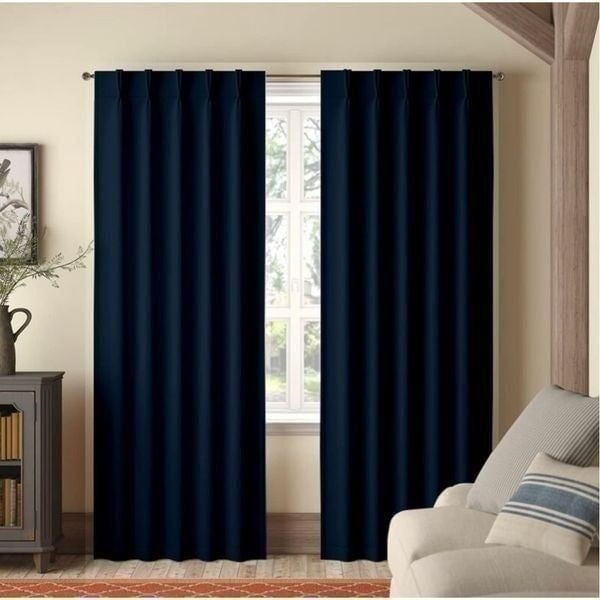 NEW Magic Drapes 60”x72” Panel Blackout Pinch Pleat Curtains w/ Hooks