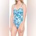 NEW Andie Swim The Amalfi Bluff Blue Floral Print One Piece Swimsuit Size M