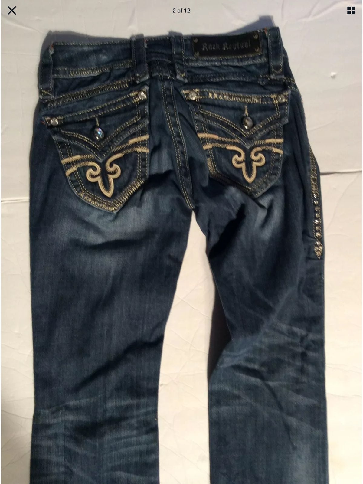 ROCK REVIVAL GWEN BOOT CUT JEANS 25