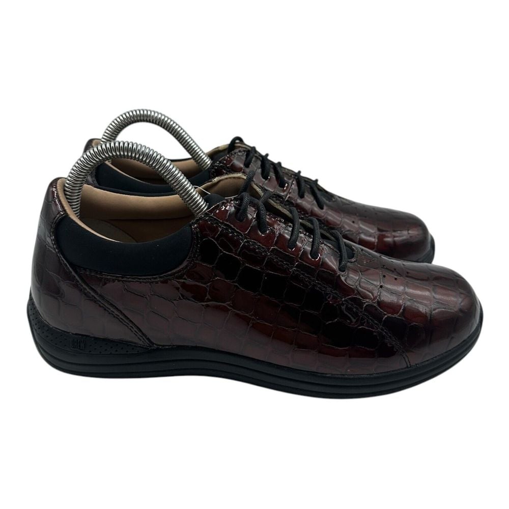 Drew Tulip Shoes Women's Size 8.5 N Croc Patent Leather Comfort Lace Up Orthotic