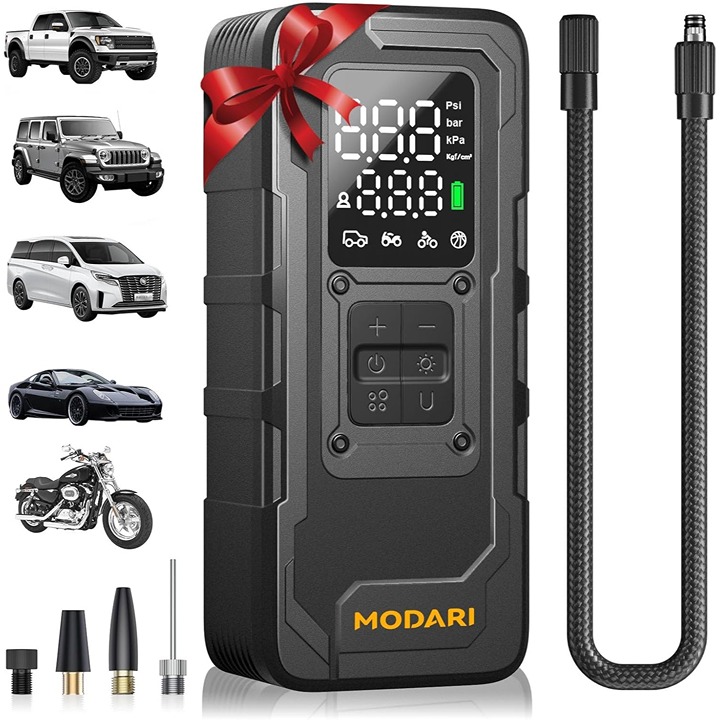 Tire Inflator Portable Air Compressor - 4X Faster 160 PSI Air Pump for Car Tires