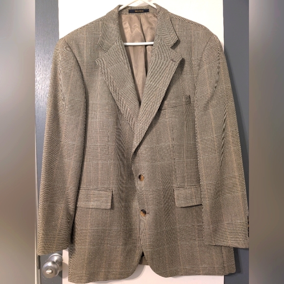 Chaps Ralph Lauren Blazer English Countryside Design Browns and Cream Size 44 T