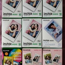 FUJIFILM INSTAX MINI Cheki Film 10 Sheets per Pack, 9 Packs of Various Types